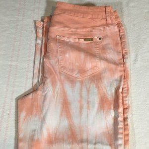 Chicos Jeans slimming Girlfriend Crop Size 1.5 Bleached Pink